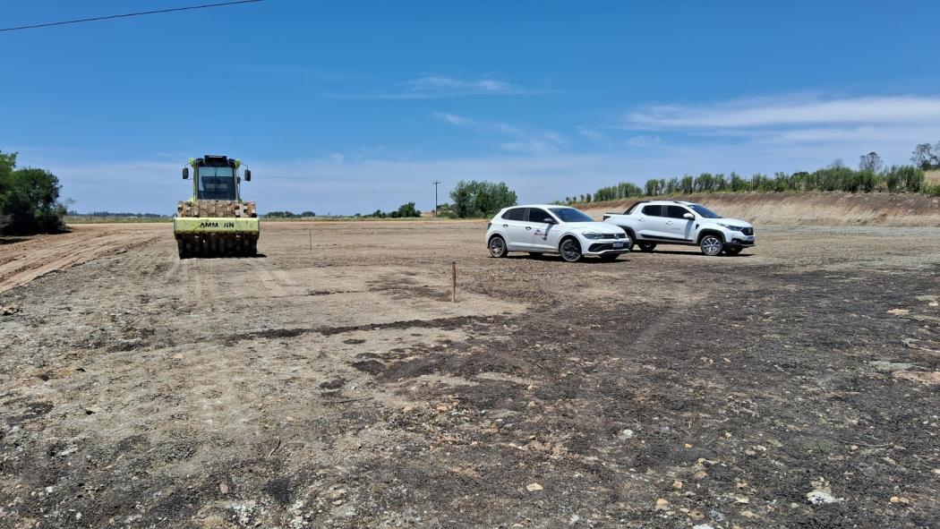 Local está recebendo a terraplanagem