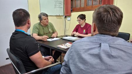 Prefeito recebeu a comitiva da CAIXA